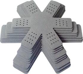 Vanwychen 313040466454 Pot And Pan Protectors 9 Pcs 12 Inch 14 16 Gray For Stacking Po