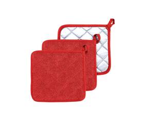 Veikery 824007384983 Oven Pot Holders 100% Cotton7x7 Inches3 Packs For Cooking Baking Serving Bbq Or