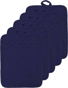 Ptho-01 Veikery Oven Pot Holder With Pocket Cotton Heat Resistant Coaster Potholder Kitchen Hot