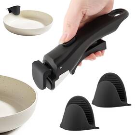 22412822 Velarionna Removable Pot Handle Cream White Detachable Pan Handles With 7.48inch Black