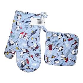 Vera Bradley 886003819784 Peanuts Pot Holder And Oven Mitt Set Ski Jump Snoopy Nwt