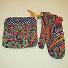 Vera Bradley Whats Cookin Potholder Oven Mitt Set Venetian Paisley 886003225967