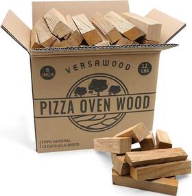 Piwo12 Versawood Pizza Oven Wood - Kiln-dried Oak For Ovens 6-inch Barkless Logs