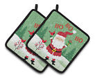 Vha3016pthd Carolines Treasures Merry Christmas Santa Claus Ho Pair 638508402813