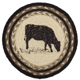 34352 Vhc Brands Sawyer Mill Cow Table Trivet Charcoal Black 8 Inch