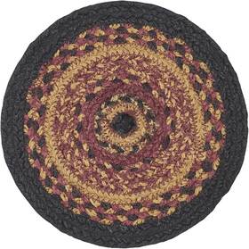 81360 Vhc Brands Heritage Farms Table Mat- Pot Holder- Woven Jute Trivet 8 Inch Round