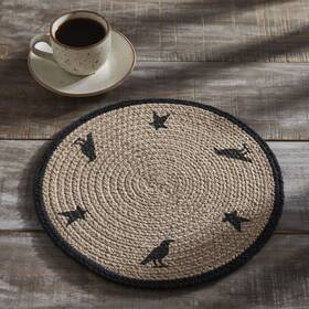 Vhc Brands 840233935676 Braided Cotton Raven Harvest Stencil Trivet 12 Decorative Fall Pot Holder H