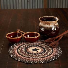 Vhc Brands 840233966243 Colonial Star Jute Trivet 15 Set Of 3