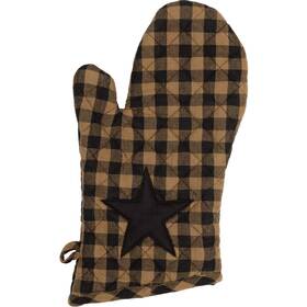 Vhc Brands 840528179129 Black Star Cotton 8x12.5 Oven Mitt