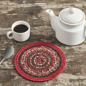 84120 Vhc Brands Forrester Jute Trivet 8 Inch Diameter Set Of 3