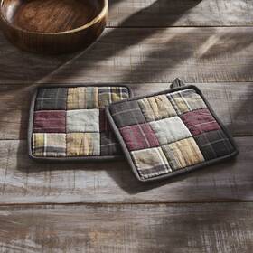 84390 Vhc Brands Wyatt Pot Holder Set Of 2 8x8