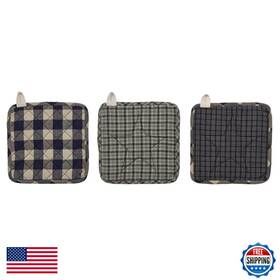 B0cw9pyxnh Vhc Brands Cotton Pot Holder Set Of 2 Heat Resistant Kitchen Potholders My