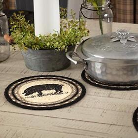 Vhc Brands Sawyer Mill Charcoal Table Decor 8inch Trivet Pig