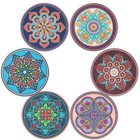 Vidaya 615200580643 Trivets For Hot Pots And Pans Vintage Ethnic Floral Mandala Silicone Pot Holders