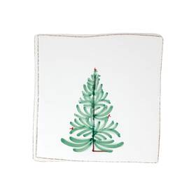 Vietri 663698427391 Lastra Holiday White And Green Trivet 8 Inch Sq Stoneware Decorative Heat