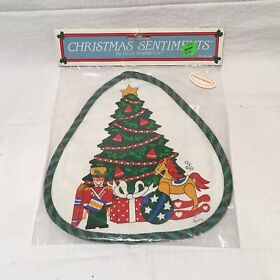 Vintage Nos Christmas Sentiments Fragranced Pot Holder 1989 Csc Tree