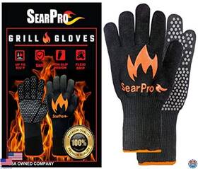 Visit The Searpro Store B0bw1g7qpx Heat Resistant Bbq Grill Gloves - Proof Cooking Mitts For Smoker And Oven