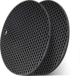 Wapodeai 2pcs Silicone Trivets Mat For Hot Pots And Pans Premium Multipurpose H