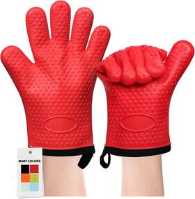 Shoutaowjt001 Wasunrm 2pc Silicone Oven Mitts Heat Resistant 500 Degrees Waterproof And Non-slip Gl