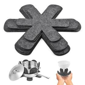 22435060 Waylenbo 15 Pcs Pot Pan Protectors Extra Thick Felt Dividers 3 Sizes Nonscratch Pad