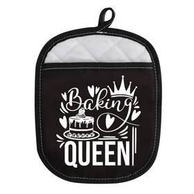 Wcgxko 735095478167 Funny Baker Gift Baking Queen Oven Pads Pot Holder With Pocket For Mom Sister