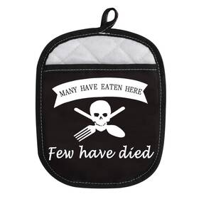 Wcgxko 792323679130 Funny Baking Oven Pads Pot Holder With Pocket For Baker Many Have Eaten Here Few