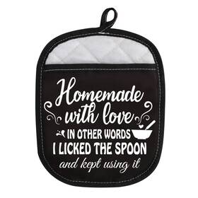 Wcgxko 792323679482 Novelty Pot Holder For Cooking Baking Homemade With Lover In Other Words I Licke