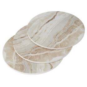 Tcgd-3 Wdzzhot Ceramic 8 Inch Trivets - Marble Style Heat Resistant Hot Pads Pot Holders For Ki