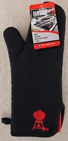 6532 Weber Heat Resistant Bbq Mitt Cooking Grilling Hand Protection Black Cotton
