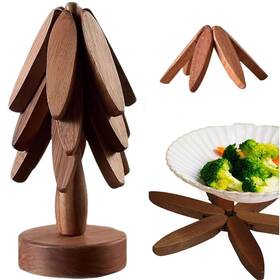 Whanidu 716709230678 Wooden Trivets For Hot Dishes Tree Trivet Coaster Ho