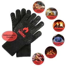 Hwjm00st001 Whdz 2x 1472 Extreme Heat Resistant Cooking Oven Gloves Silicone Grill Bbq Mitts Us