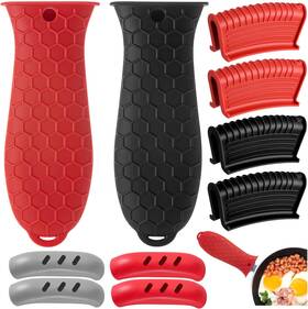 Whistenfla 445031456403 Cast Iron Handle Cover 10 Packs Silicone Pot Holders Covers H
