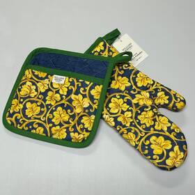 6485917 Williams Sonoma Palermo Mitt Potholder Set Tuscan Mediterranean Baroque