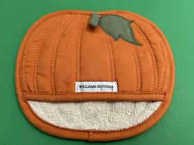 71395 Williams-sonoma Pumpkin Oven Mitt Autumn Fall Thanksgiving Halloween Kitchen