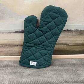 7181889 Williams-sonoma Quilted Cotton Oven Mitt Dark Green Nwot