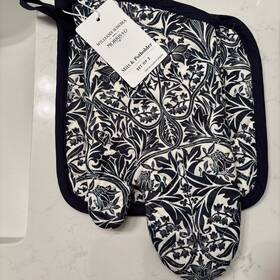 8036514 Williams-sonoma And Morris Co. Bluebell Mitt Potholder New With Tags