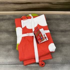 8488888 Williams-sonoma The Grinch Christmas Apron And Oven Mitt Red Green Multi Nwt