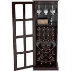 9483-5842 Wine Espresso Windopane Atlantic Door Glass Cabinet