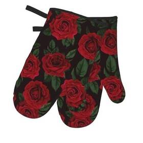Woaidy 542619145572 Red Roses Oven Mitts/gloves 1 Pair For Home Kitchen Cooking Baking Bbq Women