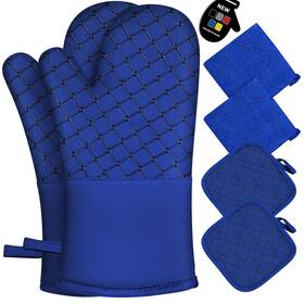 Ixo-om-bu1 Wsedor 6 Pcs Oven Mitts And Pot Holders 500 Heat Resistant With Kitchen