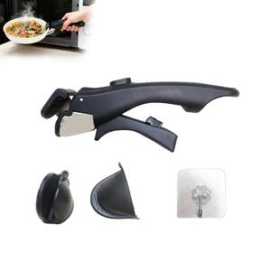 Wuyizhehao 700433036422 Detachable Pot Handle Set With Silicone Oven Mitts Universal Removable Black