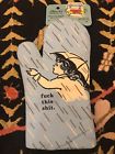 Ww103 Blue Funny Novelty Oven Mitt This New With Tags