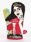 Ww116 Blue Im Beautiful And Eat Lot Oven Mitt 092657030752