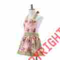 Xdsws018019-fba Neoviva New Cotton Canvas Kitchen Apron For Women And Kid Girl Floral Pink 799443413491