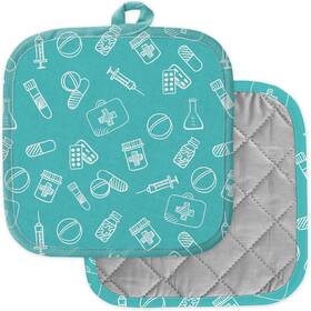 Xtremepads 313048210202 Pack Of 2 Pot Holders For Kitchen Washable Heat Resistant Hot