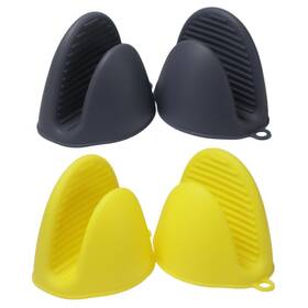 Yaritogeru 705735567575 4pcs 2 Pairs Silicone Oven Mitts Heatproof Mini Cooking Gloves For Pizza S