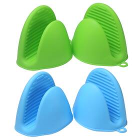 Yaritogeru 705735567582 4pcs 2 Pairs Silicone Oven Mitts Heatproof Mini Cooking Gloves For Pizza S