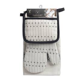 Wml043r Yellowstone 3-piece Set Oven Mitt Pot Holder And Tea Towel Kitchen Linen