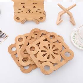 Zgrd-01 Yonglews Premium Bamboo Wood Pot Holders For Kitchen - Set Of 4 Sturdy Heat-resistant