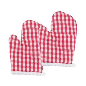 Yxp-076 Yongxiangpeng Kids Oven Mitts 2 Pcs Heat Resistant And Comfortable Mini Gloves Red